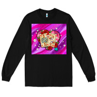 Black valentines day playing cards and pearl watercolor Long Sleeve Tee - AdoDesignShop