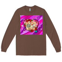 Chestnut valentines day playing cards and pearl watercolor Long Sleeve Tee - AdoDesignShop