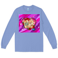 Colony Blue valentines day playing cards and pearl watercolor Long Sleeve Tee - AdoDesignShop