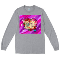 Heather Grey valentines day playing cards and pearl watercolor Long Sleeve Tee - AdoDesignShop