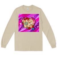 Mushroom valentines day playing cards and pearl watercolor Long Sleeve Tee - AdoDesignShop