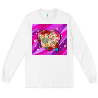 White valentines day playing cards and pearl watercolor Long Sleeve Tee - AdoDesignShop