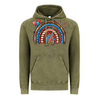 Vintage Olive American rainbow Vintage Hoodie - Neo Western