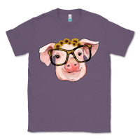 Lavender sunflowers with pig Classic Tee - RanaPortraitStore