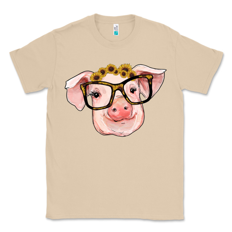 Sunflowers With Pig Classic Tee by RanaPortraitStore | Teevron