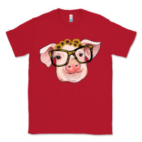 Red sunflowers with pig Classic Tee - RanaPortraitStore