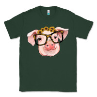 Sports Green sunflowers with pig Classic Tee - RanaPortraitStore