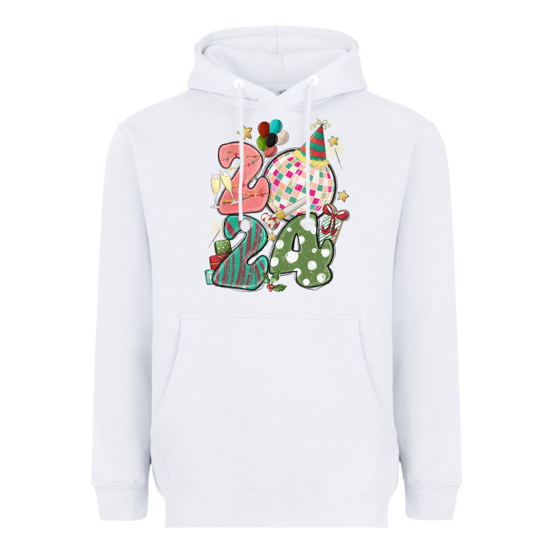 2024 Happy New Year Heavyweight Hoodie by MaliasSmallBusiness | Teevron