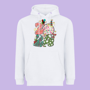 2024 Happy New Year Heavyweight Hoodie Designed By Maliassmallbusiness