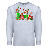 Heather Grey Elf coffee cups Premium Sweatshirt - NancyCooperArtShop