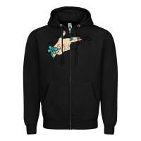 Black western turquoise gun hand Zipper Hoodie - MaliasSmallBusiness
