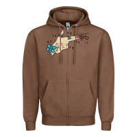 Chestnut western turquoise gun hand Zipper Hoodie - MaliasSmallBusiness