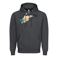 Smoke western turquoise gun hand Zipper Hoodie - MaliasSmallBusiness