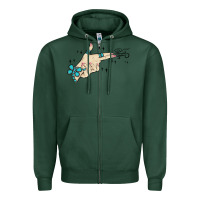 Sports Green western turquoise gun hand Zipper Hoodie - MaliasSmallBusiness
