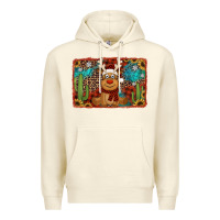 Sandshell western christmas reindeer with background Premium Hoodie - Jasminsmagicworld