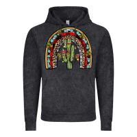 Vintage Black christmas cactus rainbow Vintage Hoodie - JahusDesignShop