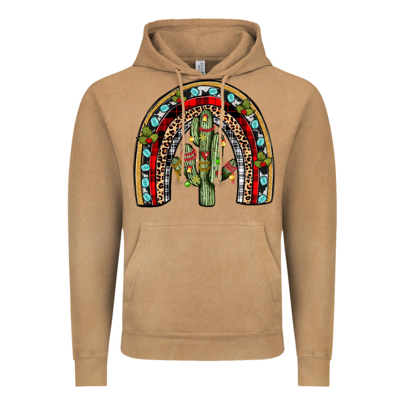Christmas Cactus Rainbow Vintage Hoodie by JahusDesignShop | Teevron