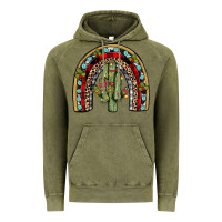 Vintage Olive christmas cactus rainbow Vintage Hoodie - JahusDesignShop