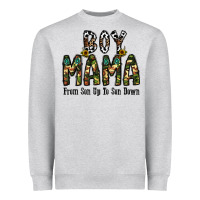 Heather Grey Boy Mama From Son Up To Son Down Heavyweight Sweatshirt - CowhideDigitalArt