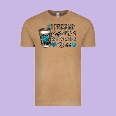Coffee Vintage Tee Designed By Cowhidedigitalart