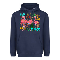 Navy christmas fla la la la la mingo Heavyweight Hoodie - MaliasSmallBusiness