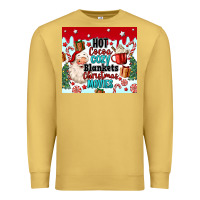 Antique Gold hot cocoa cozy blankets christmas movies tumbler Premium Sweatshirt - MaliasSmallBusiness