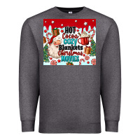 Charcoal Heather hot cocoa cozy blankets christmas movies tumbler Premium Sweatshirt - MaliasSmallBusiness
