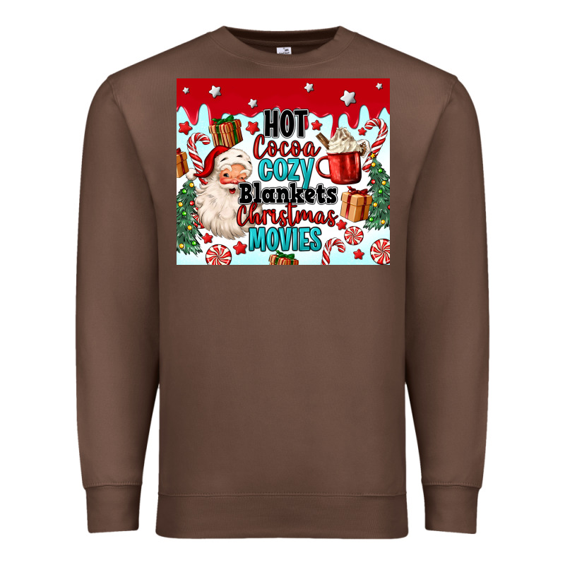 Hot Cocoa Cozy Blankets Christmas Movies Tumbler Premium Sweatshirt by MaliasSmallBusiness | Teevron