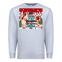 Heather Grey hot cocoa cozy blankets christmas movies tumbler Premium Sweatshirt - MaliasSmallBusiness