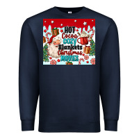 Navy hot cocoa cozy blankets christmas movies tumbler Premium Sweatshirt - MaliasSmallBusiness