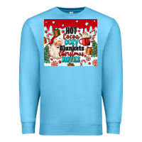 Ocean Blue hot cocoa cozy blankets christmas movies tumbler Premium Sweatshirt - MaliasSmallBusiness