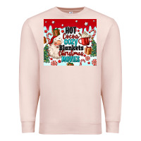 Pale Pink hot cocoa cozy blankets christmas movies tumbler Premium Sweatshirt - MaliasSmallBusiness