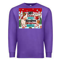 Purple hot cocoa cozy blankets christmas movies tumbler Premium Sweatshirt - MaliasSmallBusiness