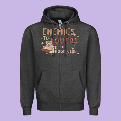 Enemies To Lovers Book Club Zipper Hoodie Designed By Maliassmallbusiness