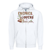 White enemies to lovers book club Zipper Hoodie - MaliasSmallBusiness