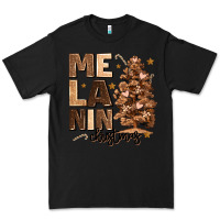 Black melanin christmas with christmas tree Premium Tee - MaliasSmallBusiness