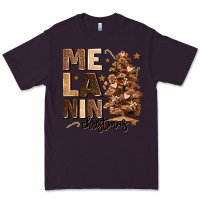Plum melanin christmas with christmas tree Premium Tee - MaliasSmallBusiness