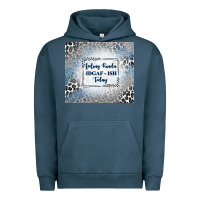 Pigment Midnight Navy feeling kinda idgaf ish today with leopard and gli Urban Hoodie - TumblerDesignByShophia