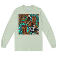 Matcha cowboy boot and gemstone Long Sleeve Tee - BundleAndBundleShop