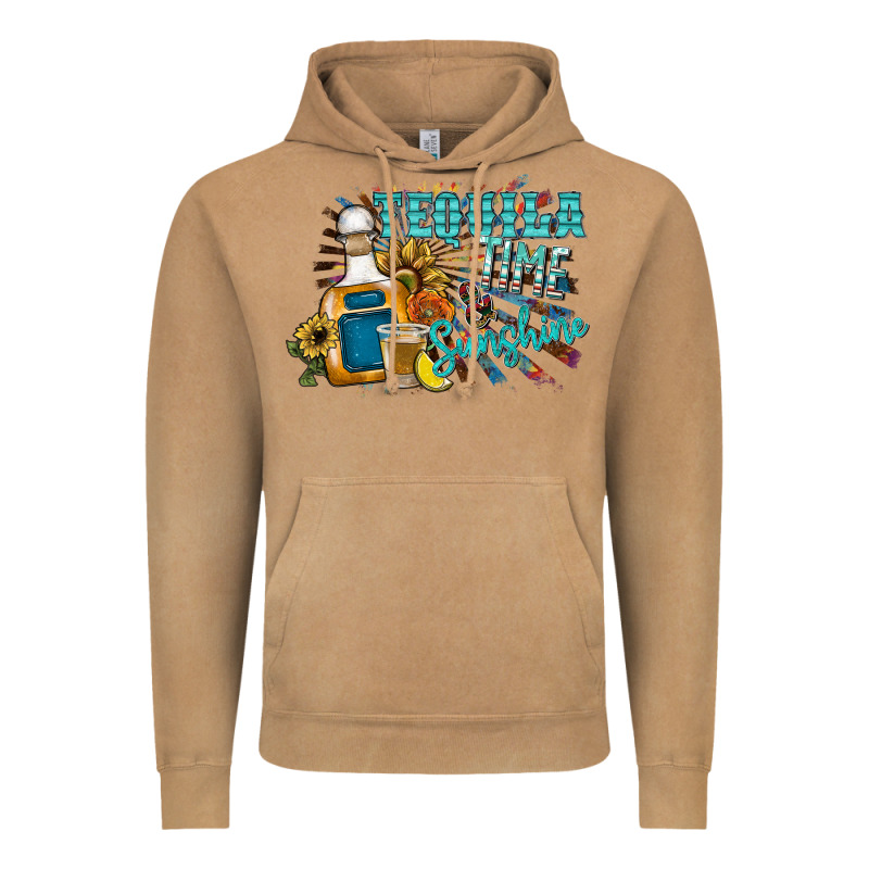 Tequila Time & Sunshine Vintage Hoodie by SublimationCraftShop | Teevron
