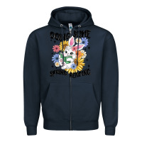 Navy doing some spring reading Zipper Hoodie - MaliasSmallBusiness