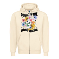 Sandshell doing some spring reading Zipper Hoodie - MaliasSmallBusiness