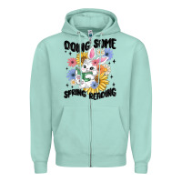 Seafoam doing some spring reading Zipper Hoodie - MaliasSmallBusiness