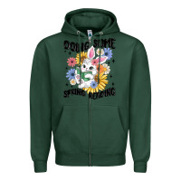Sports Green doing some spring reading Zipper Hoodie - MaliasSmallBusiness
