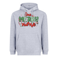 Heather Grey one merry nurse Heavyweight Hoodie - MaliasSmallBusiness