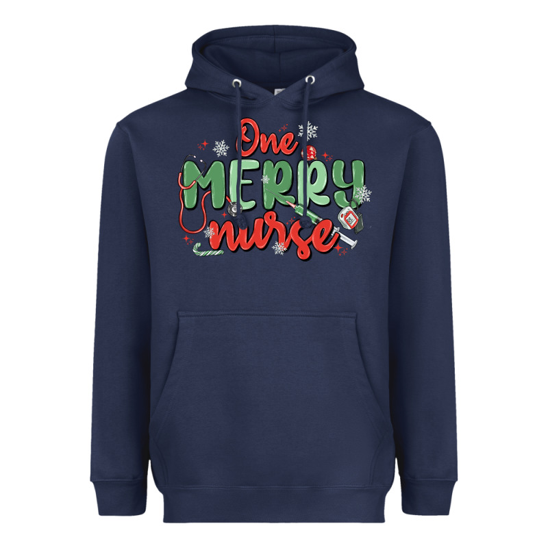 One Merry Nurse Heavyweight Hoodie by MaliasSmallBusiness | Teevron