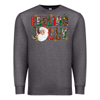 Charcoal Heather Feeling Jolly Premium Sweatshirt - NancyCooperArtShop