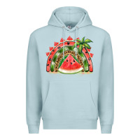 Blue Mist watermelon slice  rainbow Premium Hoodie - BarkalooDesign