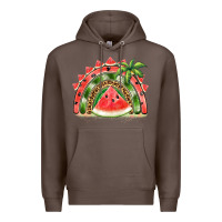Coffee watermelon slice  rainbow Premium Hoodie - BarkalooDesign