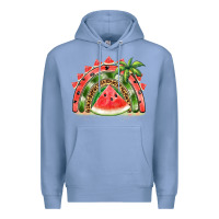 Colony Blue watermelon slice  rainbow Premium Hoodie - BarkalooDesign